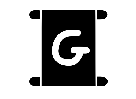 Old Scroll with Playful Mono G
