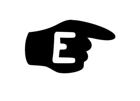 Pointing Hand with Playful Mono E