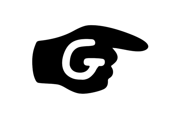 Pointing Hand with Playful Mono G Design Review