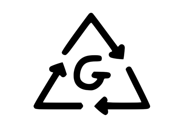 Recycle Symbol with Playful Mono G