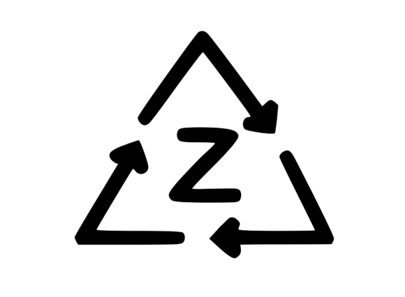 Recycle Symbol with Playful Mono Z: A Designer's Review