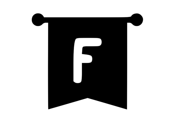Royal Flag Banner with Playful Mono F: A Designer's Review