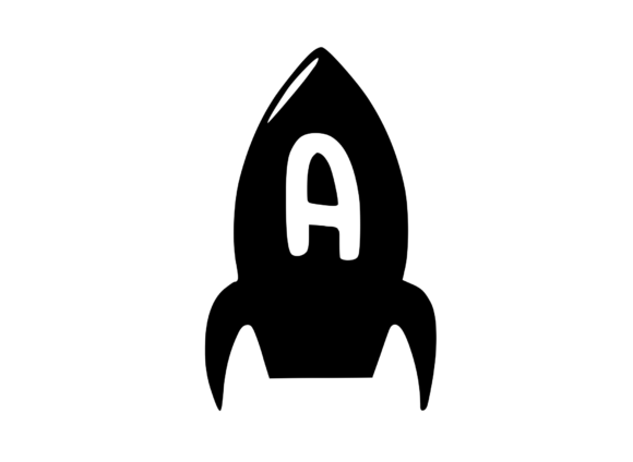 Space Rocket with Playful Mono