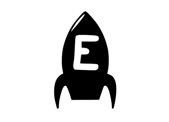 Space Rocket with Playful Mono E