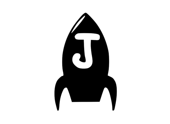 Space Rocket with Playful Mono J