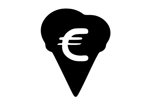 Yummy Ice Cream Cone with Mono EURO