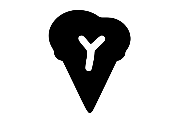Yummy Ice Cream Cone with Mono Y